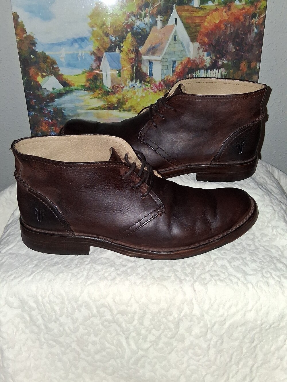 Frye Dark Brown Leather Chukka Boots